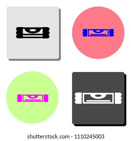bubble level. simple flat vector icon illustration on four different color backgrounds
