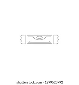 bubble level. simple flat vector icon illustration. outline line symbol - editable stroke