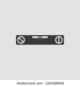 Bubble Level Tool Glyph icon isolated of flat style. Vector illustration.
