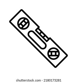 Bubble level tool icon. Ruler. Building and engineering equipment. Measure. Pictogram isolated on a white background.