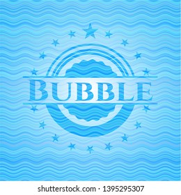 Bubble light blue water emblem background. Vector Illustration. Detailed.