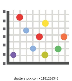 
Bubble like balloons in a chart graph known as bubble chart 
