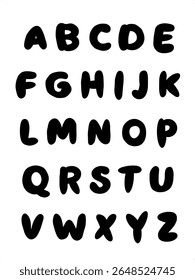 Bubble line font for design and vector illustration 