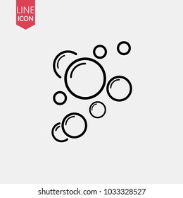 Bubble Line Icon Isolated On White Background. Soap Or Water Icon Vector Art.
