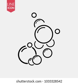 Bubble Line Icon Isolated On White Background. Soap Or Water Icon Vector Art.