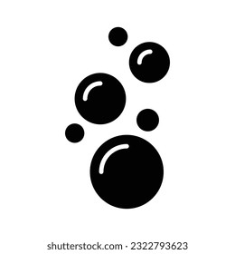 Bubble line icon isolated on white background. Soap or water icon Vector art.
