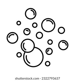 Bubble line icon isolated on white background. Soap or water icon Vector art.