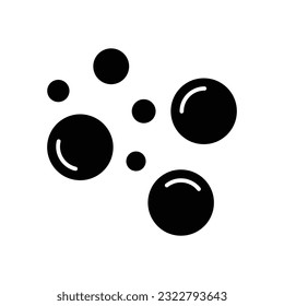 Icono de línea de burbujas aislado en fondo blanco. Icono de jabón o agua Arte vectorial.