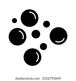 Bubble line icon isolated on white background. Soap or water icon Vector art.