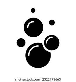 Bubble line icon isolated on white background. Soap or water icon Vector art.