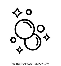 Bubble line icon isolated on white background. Soap or water icon Vector art.