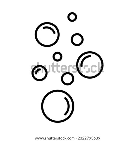 Bubble line icon isolated on white background. Soap or water icon Vector art.