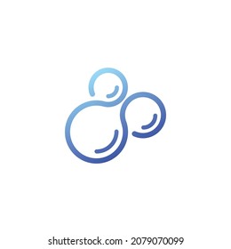 Bubble logo design illustration vector template. Marble ball symbol