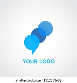 bubble logo. gradation colorful template design vector.