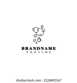 diseño de icono del logo de la burbuja ilustración vectorial moderna