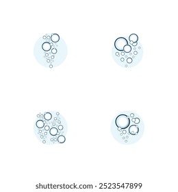 bubble logo icon vector illustration design