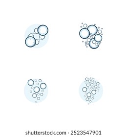 bubble logo icon vector illustration design