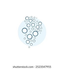 bubble logo icon vector illustration design