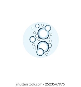 bubble logo icon vector illustration design