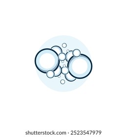 bubble logo icon vector illustration design