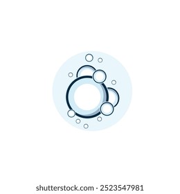 bubble logo icon vector illustration design