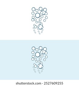 Diseño de Ilustración vectorial de icono de logotipo de burbuja