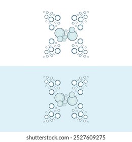 bubble logo icon vector illustration design