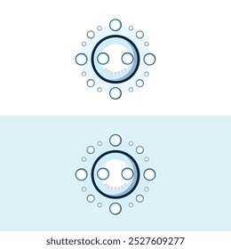 Diseño de Ilustración vectorial de icono de logotipo de burbuja