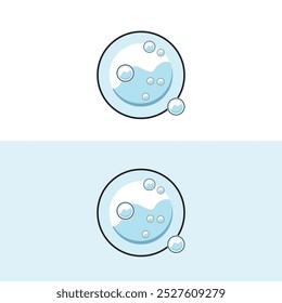 Diseño de Ilustración vectorial de icono de logotipo de burbuja