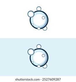bubble logo icon vector illustration design