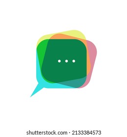 Bubble logo. Support in chat icon. Comment, message bubble symbol. Vector sign of online communication