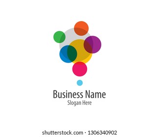 Bubble logo template vector icon illustration