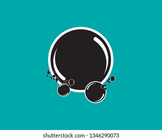 Bubble logo template vector icon illustration design