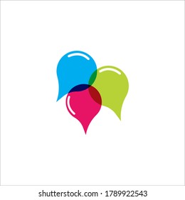 Bubble logo template vector icon illustration design