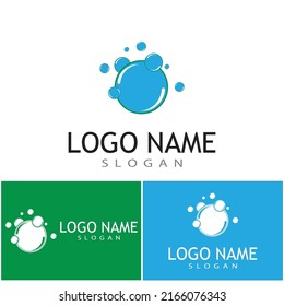Bubble logo template vector icon illustration