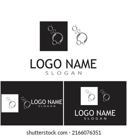 Bubble logo template vector icon illustration