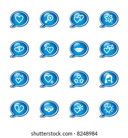 bubble love icons