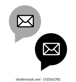 bubble mail icon. Flat illustration of an email vector icon for the web.