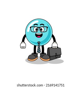 bubble mascot as a businessman , character design