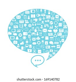 Bubble media icons