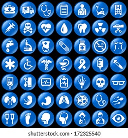 Bubble Medical Buttons.
