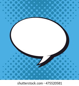 bubble message cartoon pop art comic retro communication icon. Colorful pointed design. Vector illustration