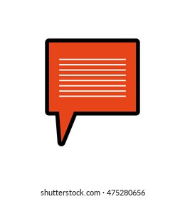 bubble message communication chat icon. Isolated and flat illustration. Vector graphic