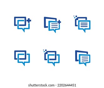 Bubble Message, Conversation, Bubble Chat, Medical Consultation, Health Consult, Vector Logo Design.