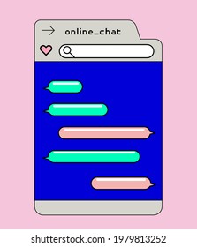 Bubble message icons for chat. Vector design template for messenger UI.