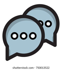 
Bubble messages, conceptual vector icon indication of conversation
