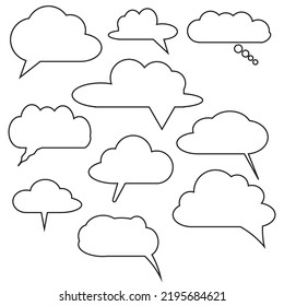 bubble messages. Dialog, chat speech bubble. Vector illustration. stock image. 