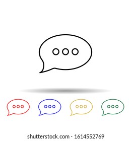 bubble messages multi color style icon. Simple thin line, outline vector of web icons for ui and ux, website or mobile application