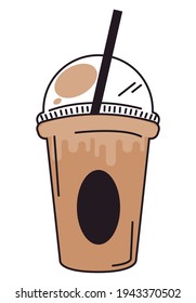 bubble milk chocolate with straw