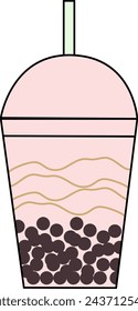 Bubble milk tea so cute for your design.